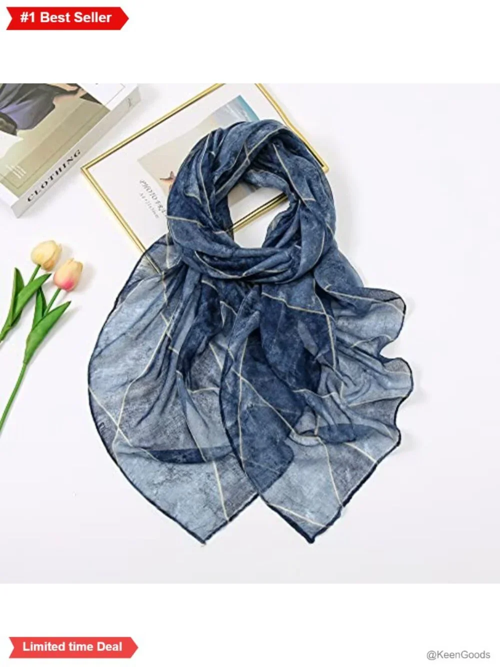 Oversized Floral Print Shawl Scarf Lightweight Voile Wrap